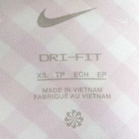 Nike Dri Fit Victory Sleeveless Polo Pink Gingham - Picture 3 of 4